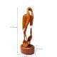 Handcrafted Wood Crane Bird Figurine